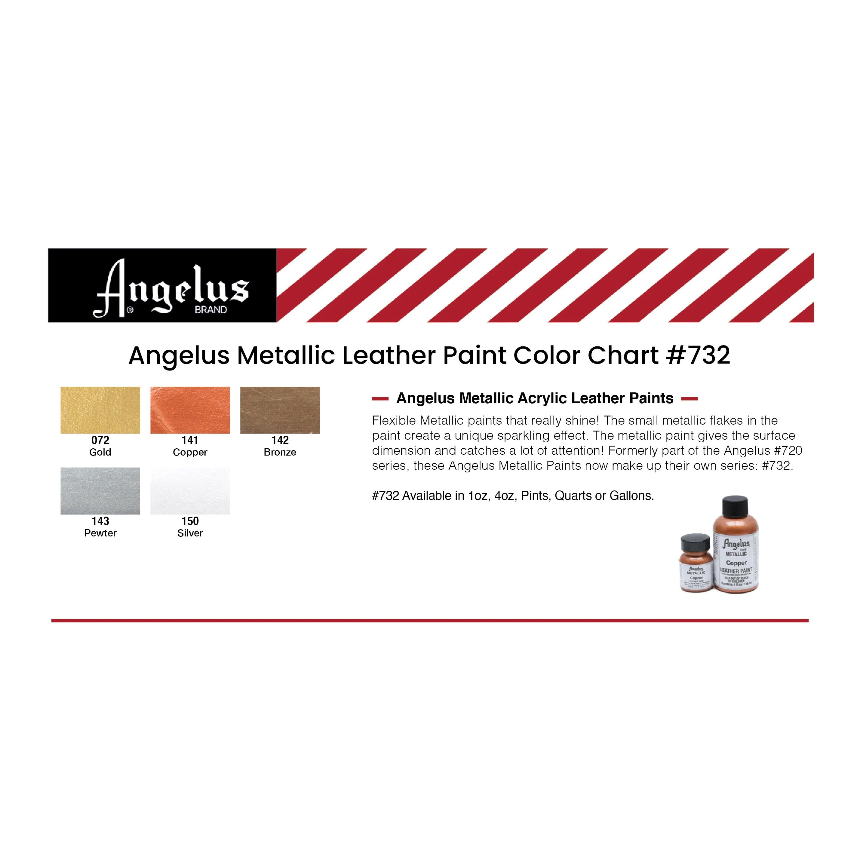 Angelus® Metallic Leather Paint, 1 oz. - Weaver Leather Supply