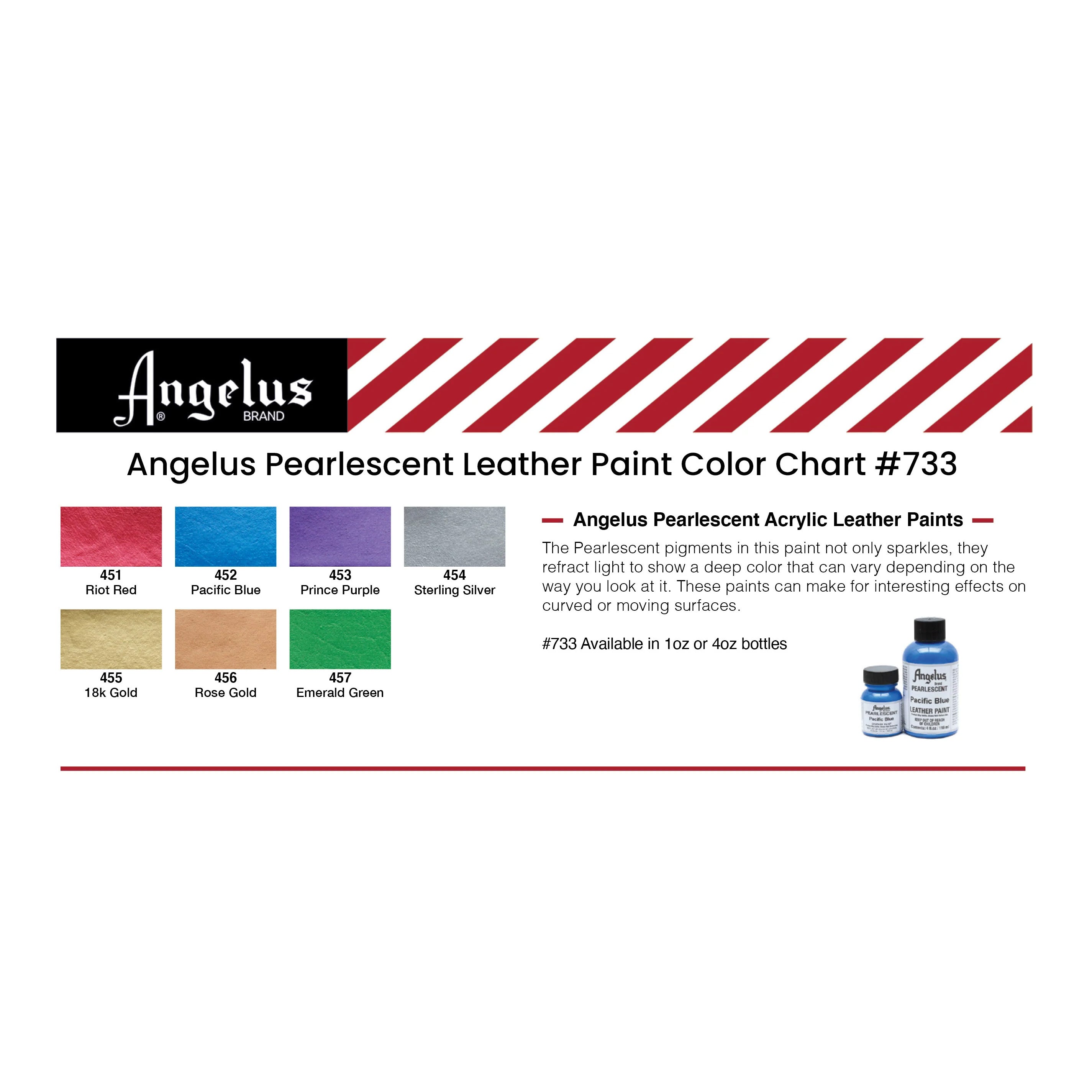 Angelus Pearlescent Paint - Riot Red 