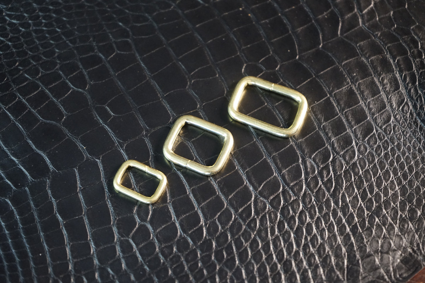 Solid Brass Rectangle Rings - AL Leather Supply